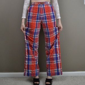 Vintage plaid pants